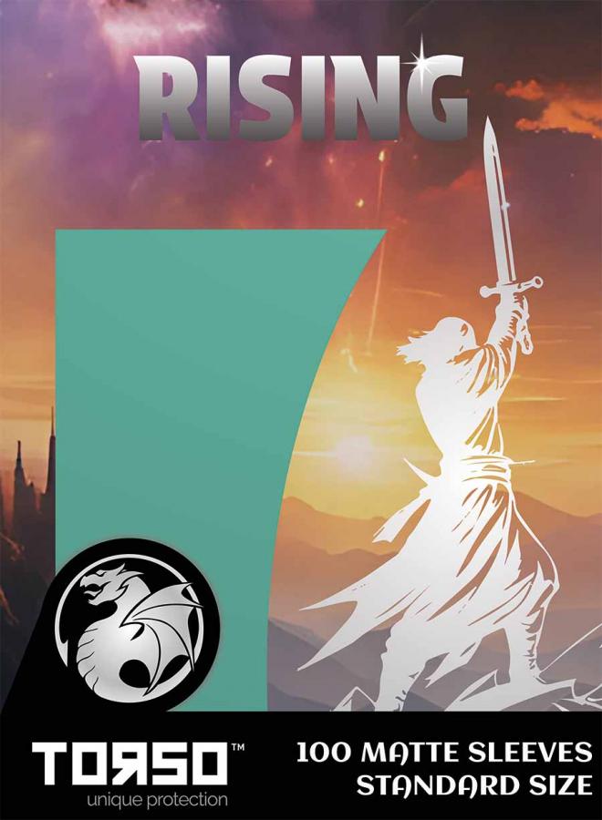 RISING 100 Matte Sleeves Standard Size - Türkis